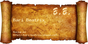 Bari Beatrix névjegykártya